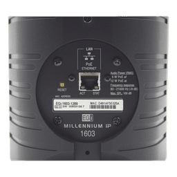 Bocina HiFi | PoE Ethernet IP | Altavoz de 2 vías | Potencia 12W | Protección IP66 | Color Negro