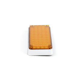 Luz de Advertencia LED / 7x3" / 66 LED / 12 VCC / 1 A / 10 Patrones de Destello / Color Ámbar / Montaje Permanente