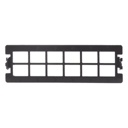 Placa Acopladora Vacía para Distribuidor de Fibra Óptica LP-ODF-8024, Acepta 12 Acopladores SC Simplex o 12 Acopladores LC Duplex, Color Negro