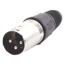 Conector XLR 3 Pines Macho | Ideal para Conexiones de Micrófonos, Mezcladoras | Equipo de Audio Profesional