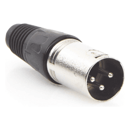 Conector XLR 3 Pines Macho | Ideal para Conexiones de Micrófonos, Mezcladoras | Equipo de Audio Profesional