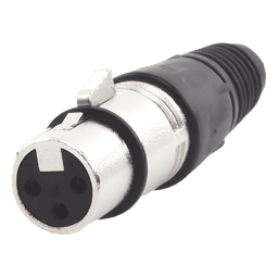 Conector XLR 3 Pines Hembra | Ideal para Conexiones de Micrófonos y Mezcladoras | Equipo de Audio Profesional