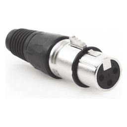 Conector XLR 3 Pines Hembra | Ideal para Conexiones de Micrófonos y Mezcladoras | Equipo de Audio Profesional