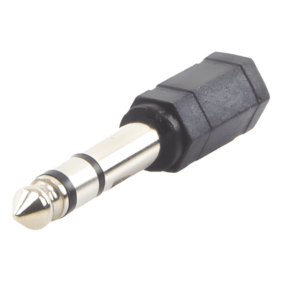 Adaptador de audio 3.5mm hembra a 6.3mm macho (Audio estereo)