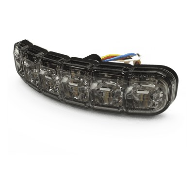 Luz Auxiliar de 12 LED, Rojo /Blanco, Lente Transparente