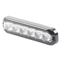 Luz Auxiliar de 12 LED, Rojo /Blanco, Lente Transparente