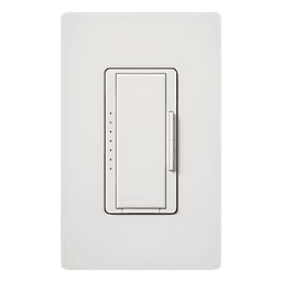 Atenuador de pared PRO LED+ con fase seleccionable y neutro opcional, 250 W LED/CFL o 500 W incandescente/halógeno/ELV, 120 V, para RadioRA 2 y RA2 Select, acabado Satin Snow