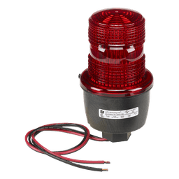 Luz de advertencia LED serie Streamline, 24 Vcc, montaje en tubo, rojo