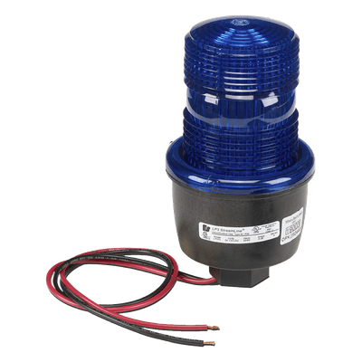 Luz de advertencia LED serie Streamline, 24 Vcd, montaje en tubo, azul