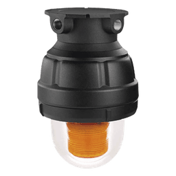 Luz estroboscópica a prueba de explosiones ideal para ambientes peligrosos, 120Vca, ámbar, montaje no incluido