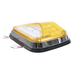 Luz de Advertencia de 8 X 6", Color Ámbar, Con Luz de Trabajo clara, Ideal para Ambulancias