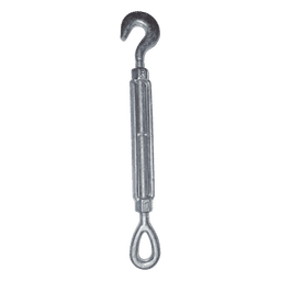 Tensor de 1/2" x 6" Acero Forjado OJO-GANCHO Galv. Inmersión en Caliente (Carga Max. 1500 Lbs).