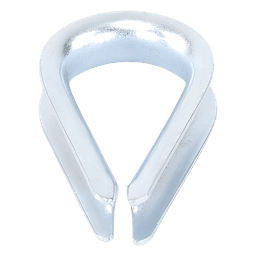 Cuello/ Guardacabo/ Rozadera para Cable de 1/4" de Acero Galv. por Inmersión.