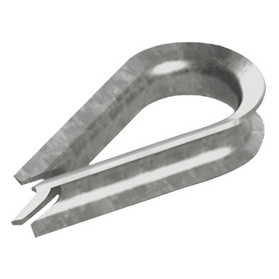 Cuello/ Guardacabo/ Rozadera para Cable de 3/8" de Acero Galv. por Inmersión.