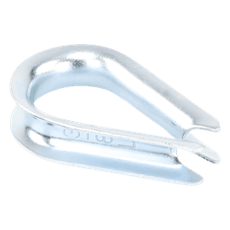 Cuello/ Guardacabo/ Rozadera para Cable de 3/8" de Acero Galv. por Inmersión.