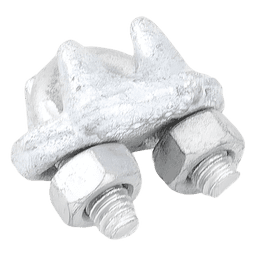 Nudo/ Perro/ Abrazadera Acero Forjado para Cable de 1/4" Galv. por Inmersión en Caliente.