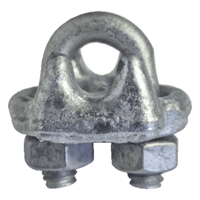 Nudo/ Perro/ Abrazadera Acero Forjado para Cable de 5/16", Galv. por Inmersión en Caliente.