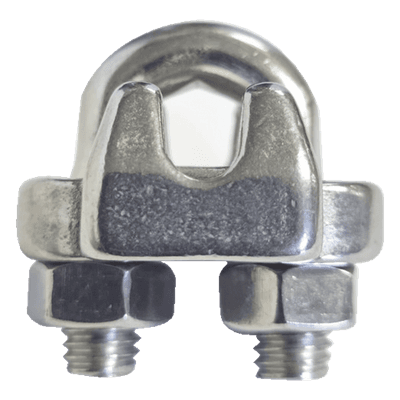 Nudo/ Perro/ Abrazadera Acero Forjado para Cable de 3/16", Acero Inoxidable.