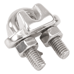Nudo/ Perro/ Abrazadera Acero Forjado para Cable de 3/16", Acero Inoxidable.