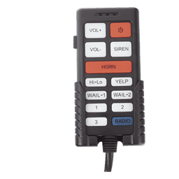 Sirena Vehicular de 100W de Potencia, Con Controlador Unimando Para Tonos, Control de 3 Salidas Auxiliares, Microfono e Interconexión a Radio