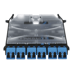 Cassette HD Flex? Con 6 Puertos LC Duplex (12 Fibras), Para Fibra Monomodo OS2, Color Azul