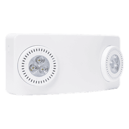 Luz de Emergencia LED / 520 Lúmenes / 90 min Autonomía / Cobertura 15.8 m (51.8 ft) / Montaje Pared o Techo / UL 5VA