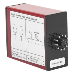 Sensor de Masa Vehicular / 1 Canal / 12/24 VAC/VCC / Salidas NC/NO / Modo Presencia y Pulso / Exterior