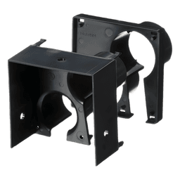 Tapa con 2 Salida a Tubo Corrugado de 1.5in (38mm), Para uso con Canaletas 4X4 FiberRunner™, Color Negro