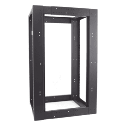 Rack Estándar 19" de 4 Postes, Acero, 24 Unidades, Profundidad Ajustable.