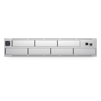 NVR PRO UniFi Protect, con bahía  para 7 discos duros, almacena hasta 20 cámaras 4k o 60 cámaras 1080p, pantalla táctil