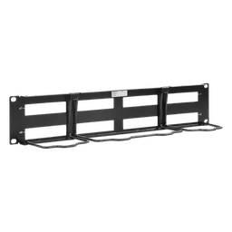 Patch Panel / 48 Puertos UTP / Vertical 2U (3.5') / Aluminio Cepillado / Negro / 19" Rack