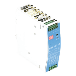 Fuente de poder industrial de 120 W, salida 12 Vcc, entrada 90~264 VCA, para montaje en riel DIN, 