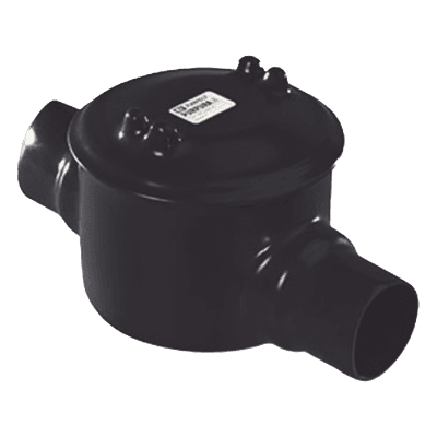Caja para Áreas Peligrosas con Tapa Tipo GRC de 3/4" (19 mm) con Recubrimiento de PVC e  Interior de Uretano.