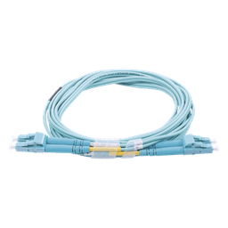 Jumper de Fibra Óptica Multimodo OM3 50/125 LC-LC OFNR (Riser), 2.0 mm, Dúplex, Aqua, 3 Metros (9.84 Pies)
