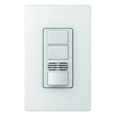 Interruptor con sensor de ocupación de doble tecnología PIR y ultrasónico, dos circuitos, 120-277 V