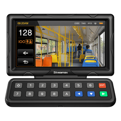 Panel de control dáctilar multifuncional con monitor de 7" para MDVR móvil Streamax