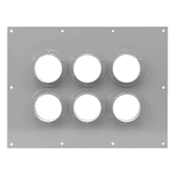 Placa Pasamuro / 6 Botas de 4 Pulgadas / Diseño Industrial / Material Anticorrosivo / Estructura Modular