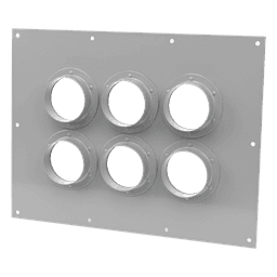 Placa Pasamuro / 6 Botas de 4 Pulgadas / Diseño Industrial / Material Anticorrosivo / Estructura Modular