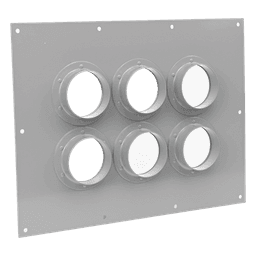Placa Pasamuro / 6 Botas de 4 Pulgadas / Diseño Industrial / Material Anticorrosivo / Estructura Modular