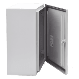 Gabinete de Acero, Nema 4 -IP 66 de 40 x 40 x 20 cm con Platina y certificado UL.