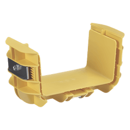 Union Recta "Cople", Para Canaleta FiberRunner™ 6X4, Color Amarillo