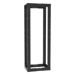Rack de Cuatro Postes Estándar de 19", Rieles Roscados #12-24, Profundidad Ajustable de 23 a 42 in, 45 Unidades de Rack, Color Negro