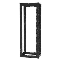 Rack de Cuatro Postes Estándar de 19", Rieles Roscados #12-24, Profundidad Ajustable de 23 a 42 in, 45 Unidades de Rack, Color Negro
