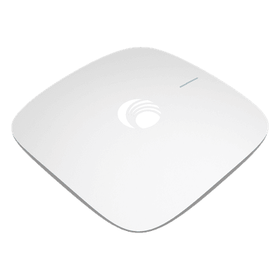 Punto de Acceso Wi-Fi para interior / Omnidireccional cnPilot e410 / Doble banda (2.4 y 5 Ghz) / MU-MIMO 2x2 / Antena Beamforming / Hasta 256 Clientes / Hasta 1.2 Gbps / Gestión centralizada desde nube cnMaestro