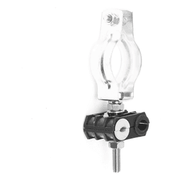Sujetador de Cable para Torre / 2 Cables 6-8 mm / Abrazadera 1 1/4 in (32 mm) / Plástico de Alta Resistencia / Incluye Hardware