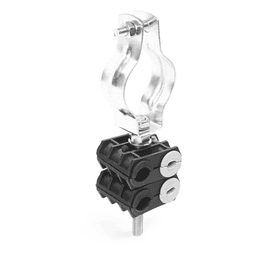 Sujetador de Cable para Torre / 4 Cables 6 a 8 mm / Abrazadera 1 1/4 in (32 mm) / Plástico Resistente / Kit con Hardware