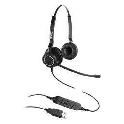 Audífonos USB de Diadema ESTÉREO con Audio HD / Micrófono con Cancelación de Ruido / Calidad para uso en Oficina