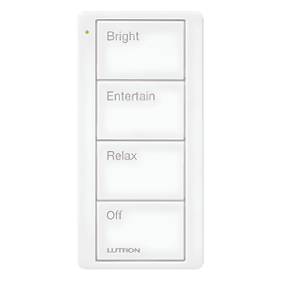 Control remoto inalámbrico Pico de 4 botones para escenas predefinidas, blanco