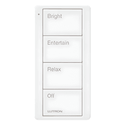 Control remoto inalámbrico Pico de 4 botones para escenas predefinidas, blanco