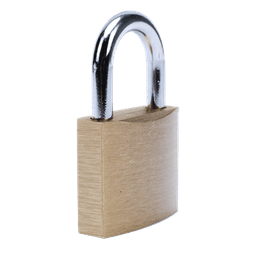 Candado de Latón Cuerpo 40 x 40 mm Con 3 Llaves. Diam. de Perno: 6.2 mm